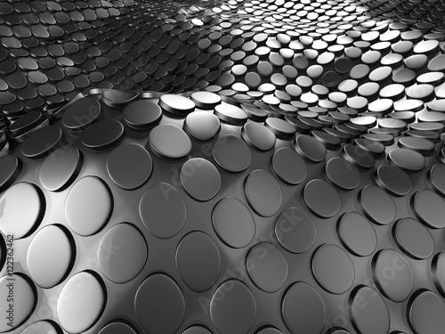Dark Silver Metallic Abstract Background © VERSUSstudio