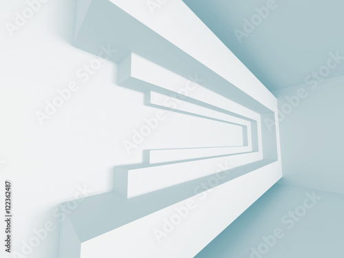 Abstract Architecture Geometric Blue Background