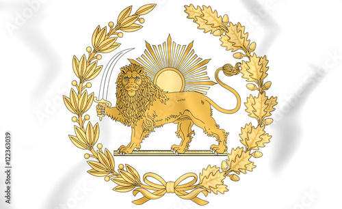 Emblem of Persia. 3D Illustration.
