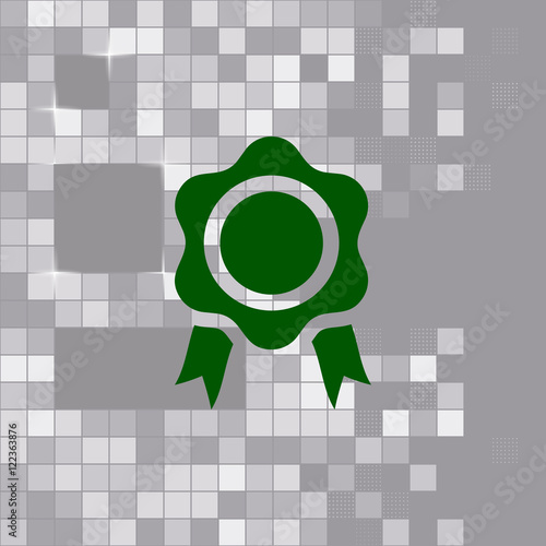 Flat paper cut style icon of seal