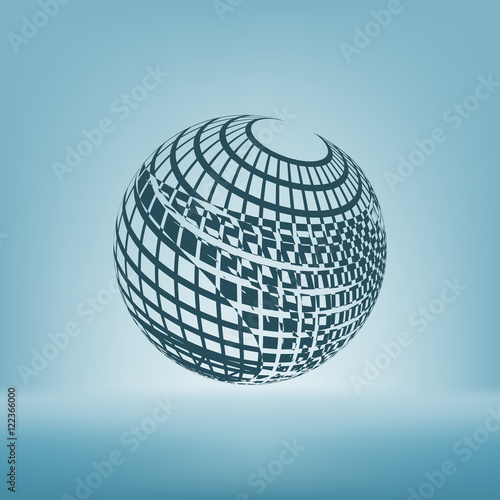 Wire-frame Design Element. Sphere