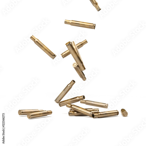 Falling Bullet Shells - 3D illustration