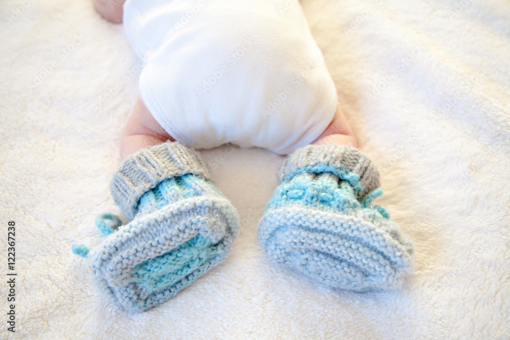 Tiny Baby Feet In Handmade Shoes Tiny Baby Feet In Handmade Shoes