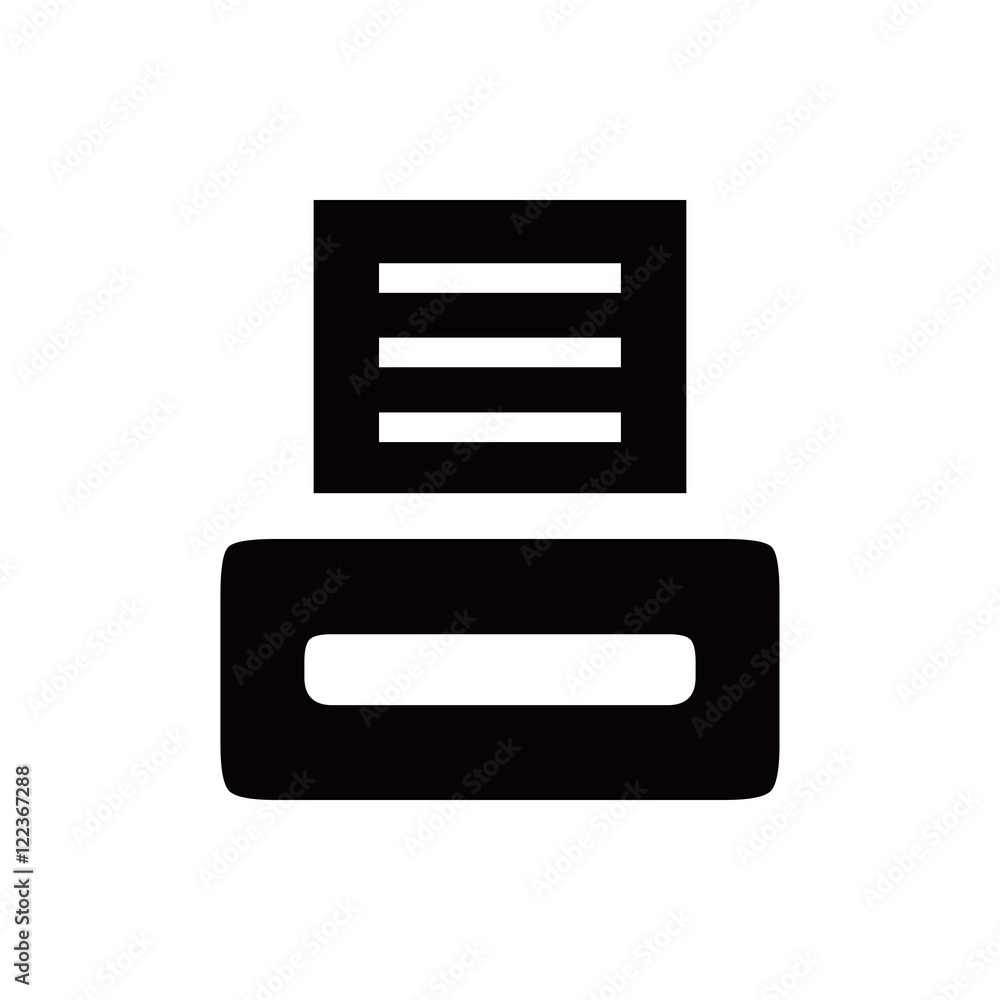 print icon stock vector illustration flat design print icon stock vector illustration flat design