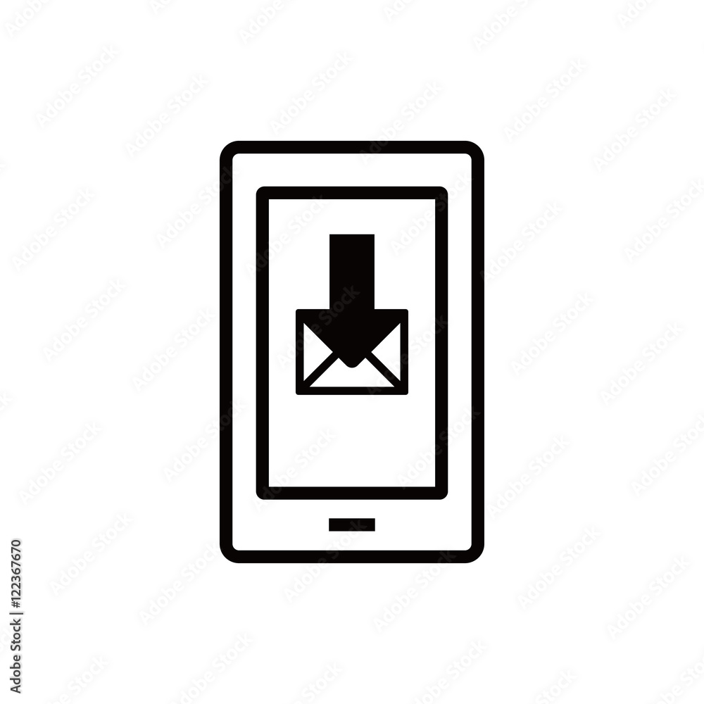 stock vector smartphone email or sms icon mobile mail sign simbol stock vector smartphone email or sms icon mobile mail sign simbol