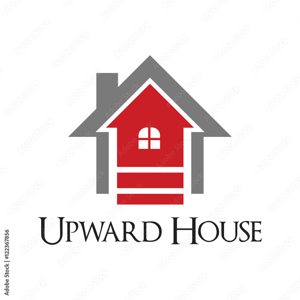 Upward Arrow  Home House Flat Real Estate Logo