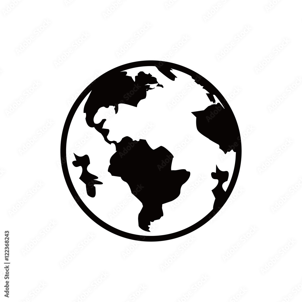 Obraz premium Earth icon stock vector illustration flat design