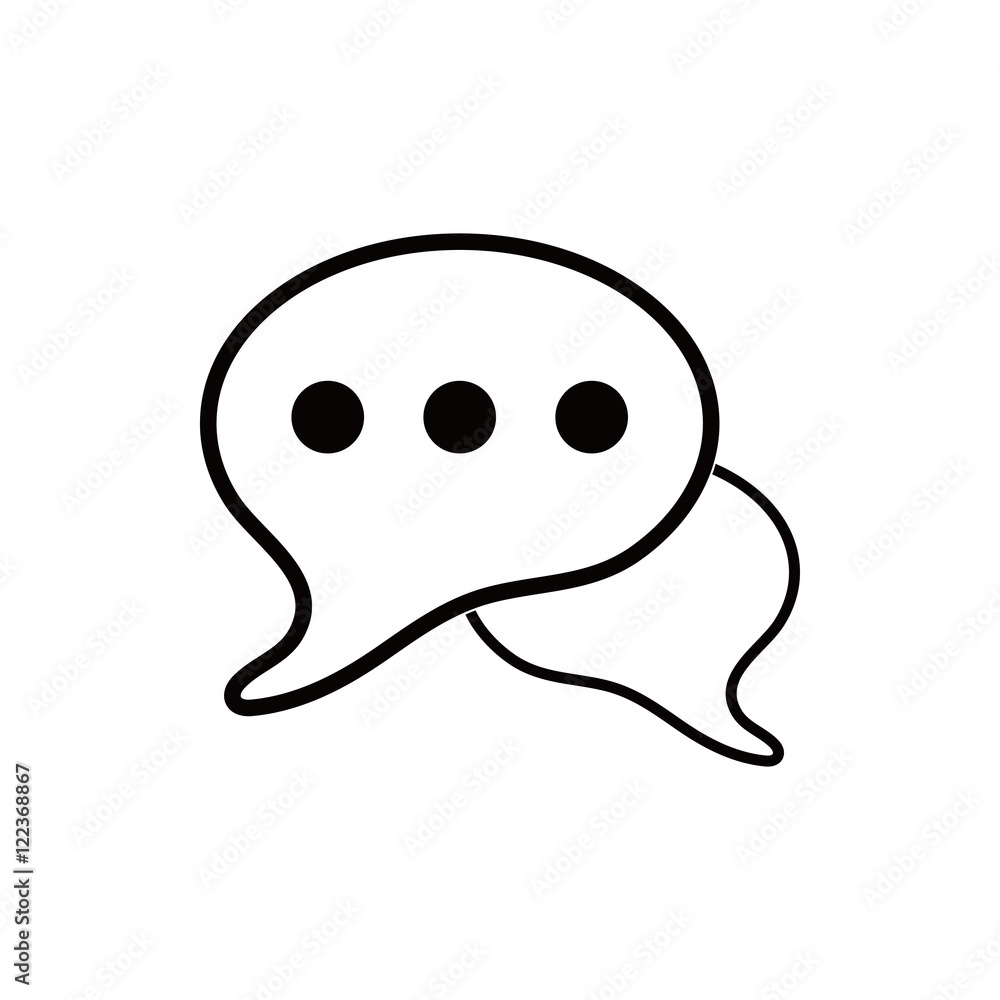 Speech Bubbles Icon. Chat pictogram icon stock vector illustration flat design