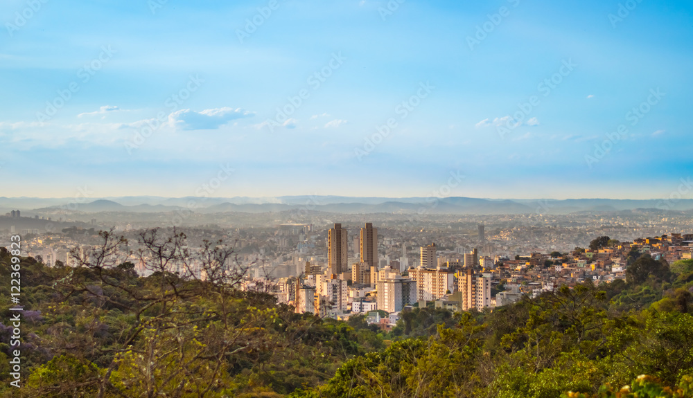 Vista da cidade de Belo Horizonte, Minas Gerais, Brasil.