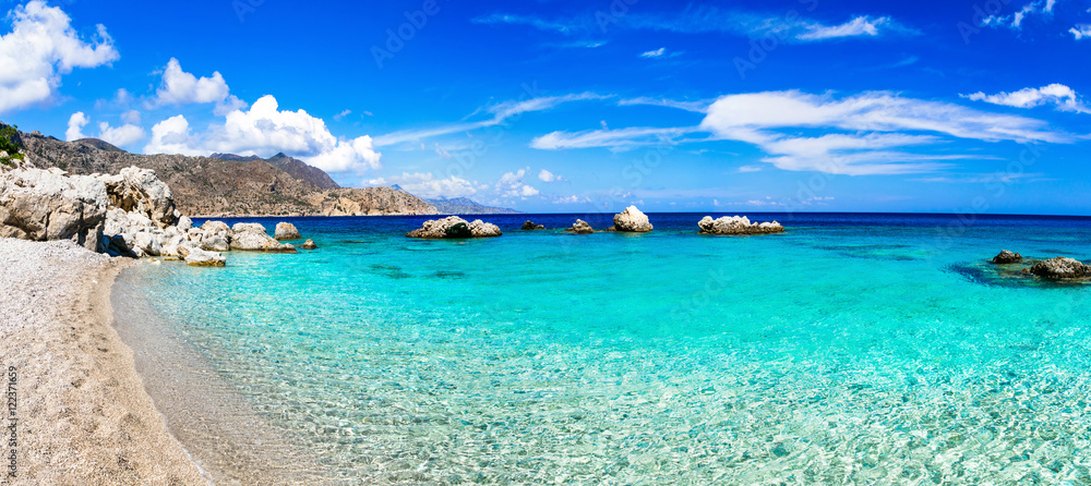 beautiful beaches of Greek islands - Apella in Karpathos, Dodecanese