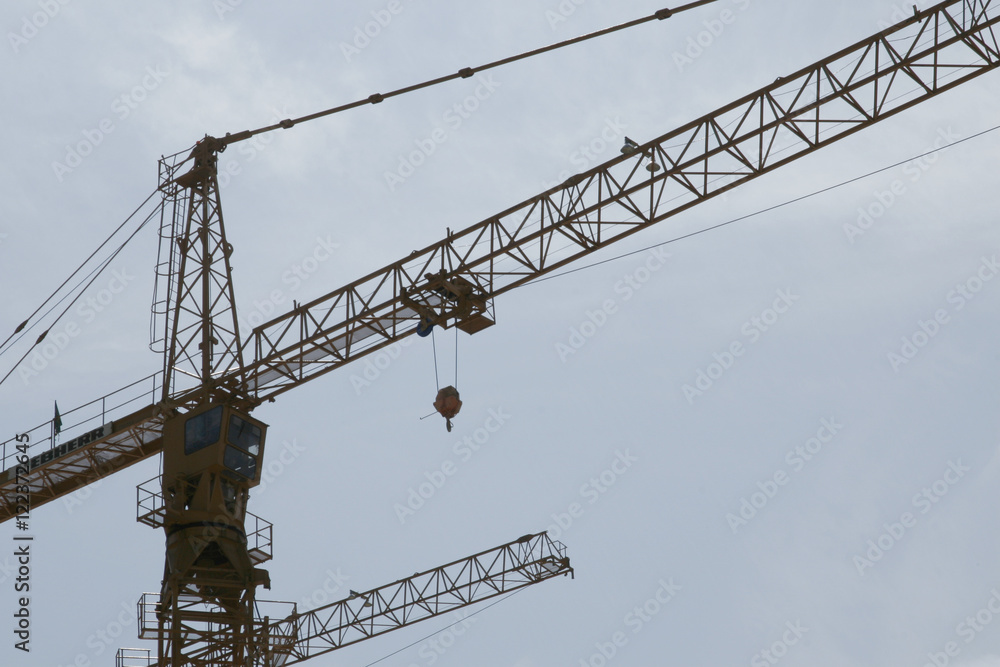 background of tower crane