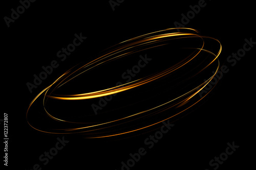 Glow swirl light effect. Circular lens flare. Abstract rotational lines. Power energy element. Space for message.