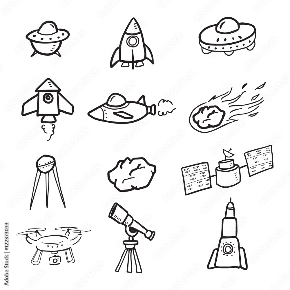 Spaceship and cosmos cartoon drawing icons Stock Vector | Adobe Stock Spaceship and cosmos cartoon drawing icons Stock Vector | Adobe Stock