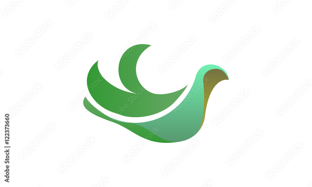 abstracts green birds logo icons abstracts green birds logo icons