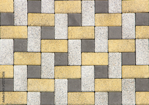 concrete pavers with the texture of the cube