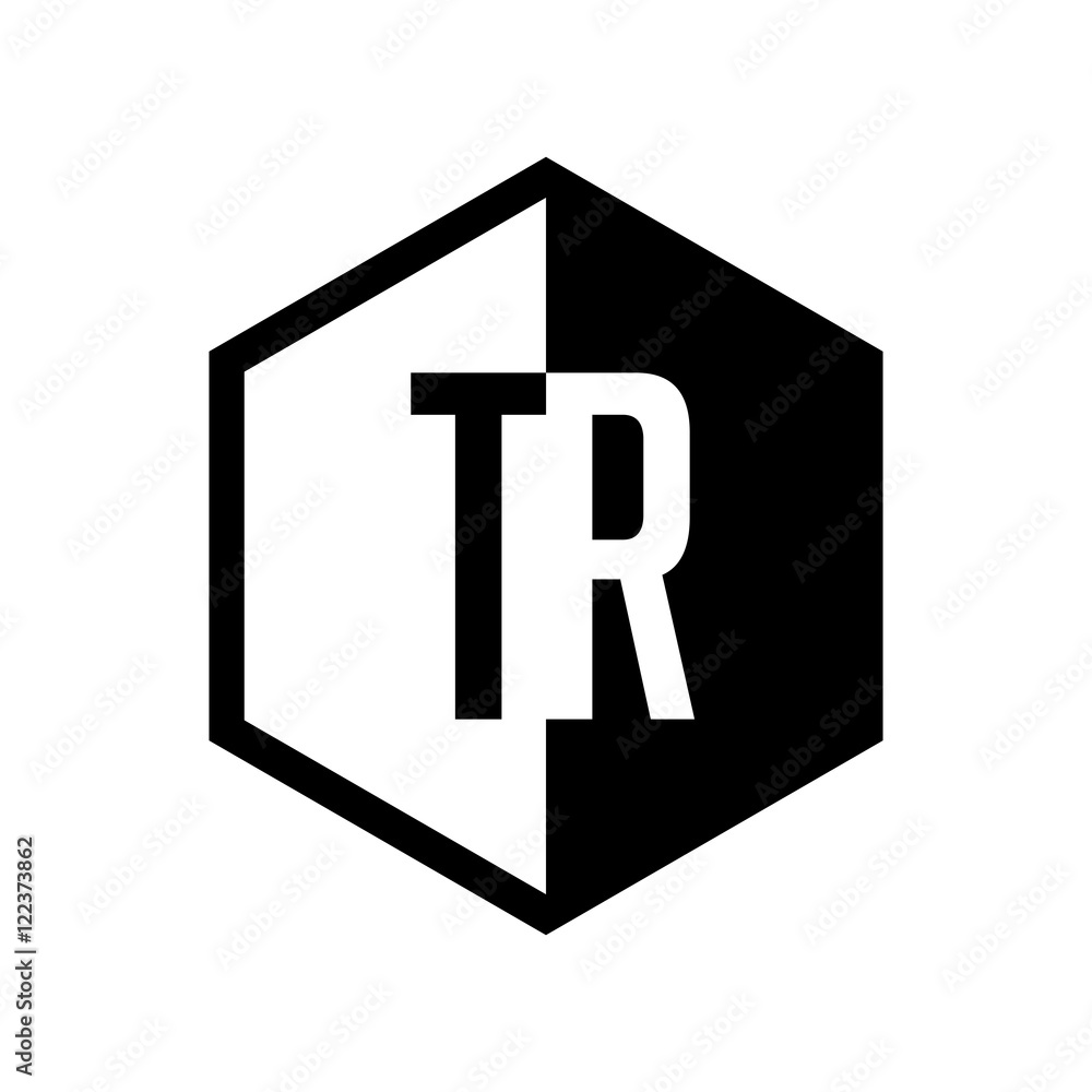 INITIAL hexsagonal HALF LOGO