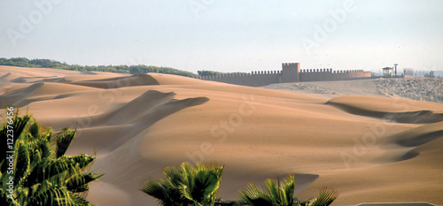 Sand landscape. Dunes of Agadir in Morocco  photo