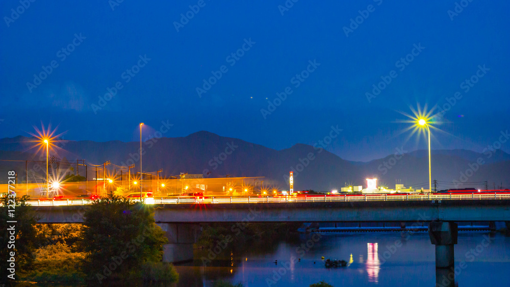 Fototapeta premium Twilight in Yamaguchi City