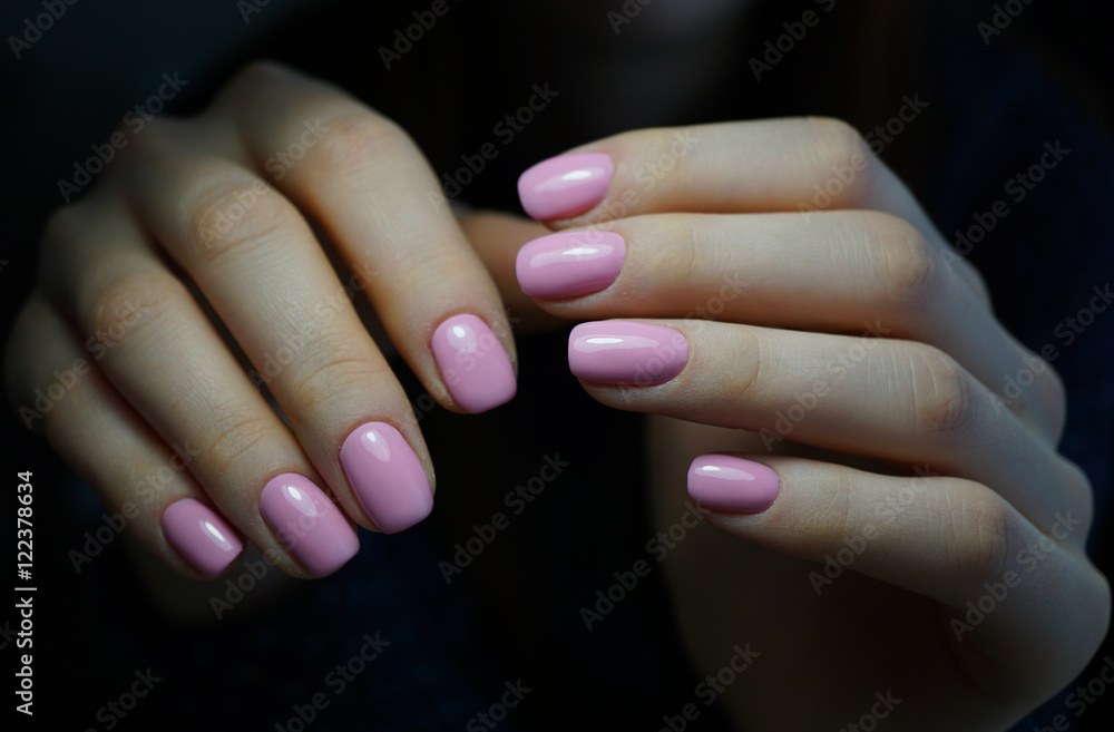 Nails and clean manicure. Nails are natural. Manicure is made using nails drill machine. Nails and clean manicure. Nails are natural. Manicure is made using nails drill machine.