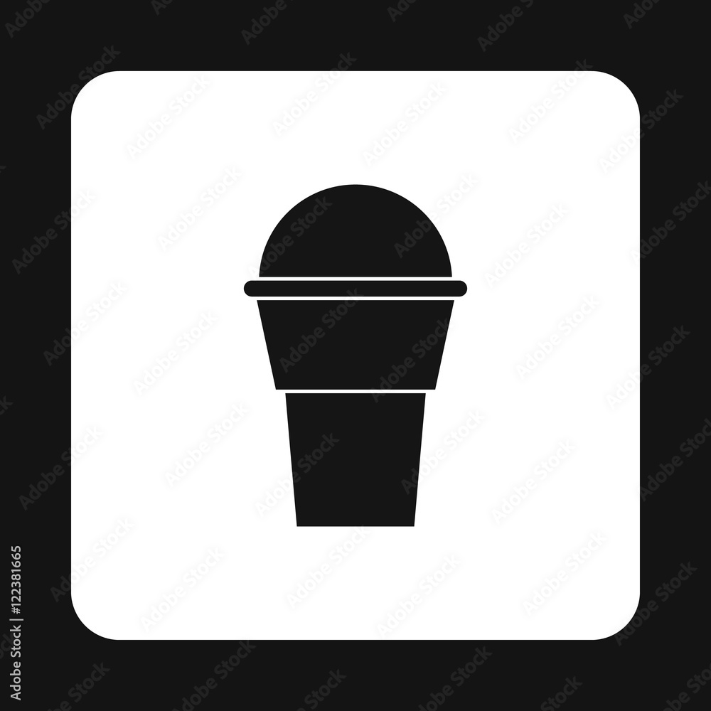Ice cream cones icon in simple style isolated on white background. Sweets symbol Ice cream cones icon in simple style isolated on white background. Sweets symbol