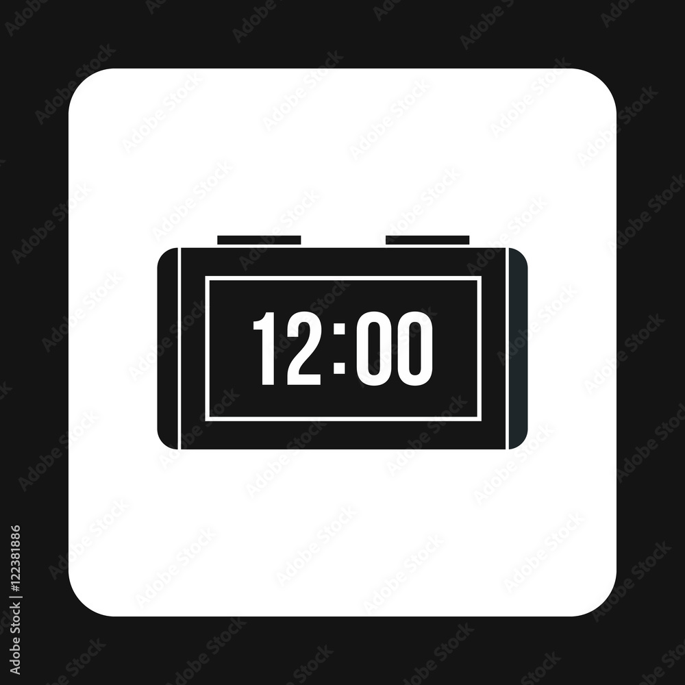 Electronic watch icon in simple style isolated on white background. Time symbol Electronic watch icon in simple style isolated on white background. Time symbol