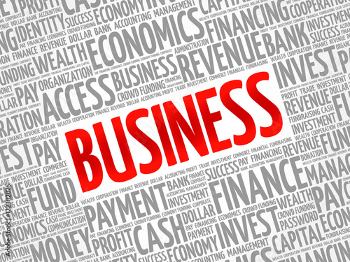 BUSINESS word cloud collage, business concept background