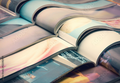 pile of magazines - colorful photo
