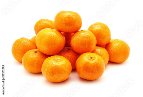 tangerine or mandarin fruit isolated on white background