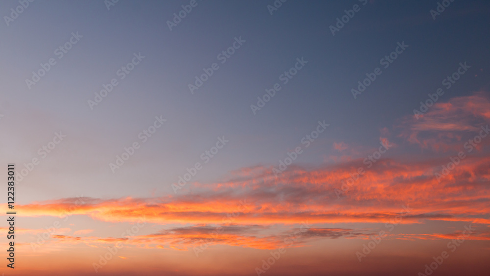 Beautiful sky and sunset .Image contain certain grain or noise and soft focus.