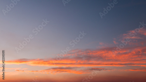 Beautiful sky and sunset .Image contain certain grain or noise and soft focus. © pong0402