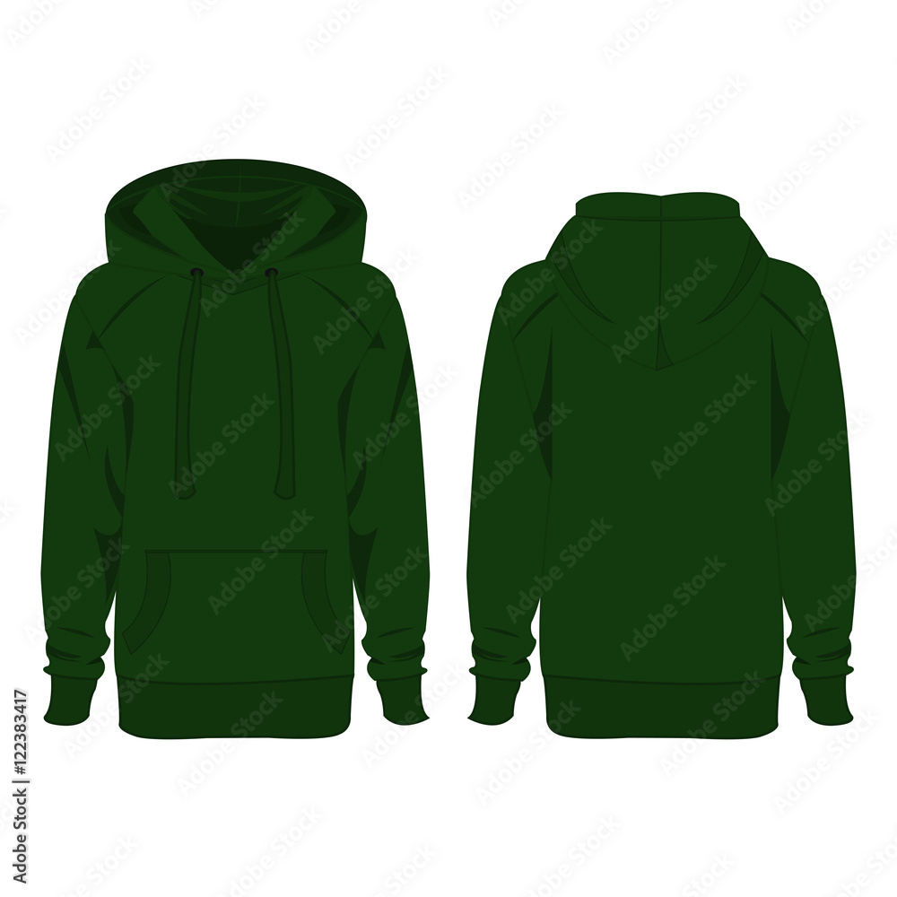 Green hoodie isolated vector Stock Vector | Adobe Stock