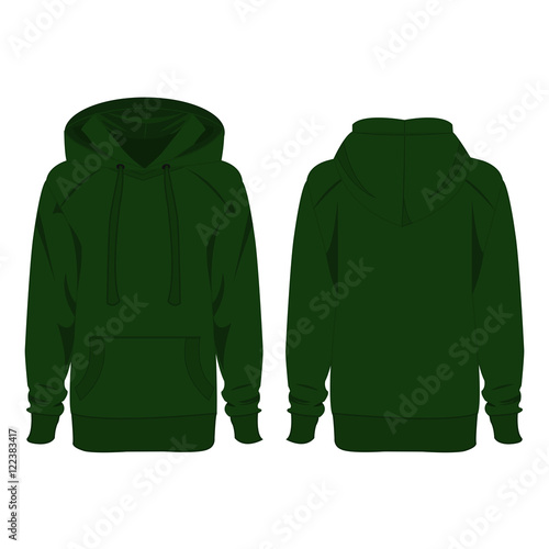 Green hoodie isolated vector