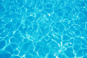 Blue ripped water in swimming pool