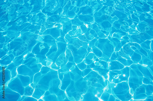 Canvastavla Blue ripped water in swimming pool