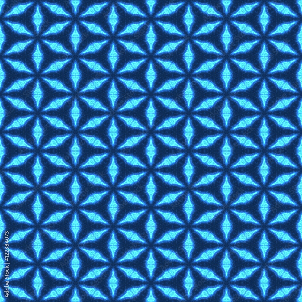 Fototapeta premium Bright turquoise and blue repeating seamless bright design