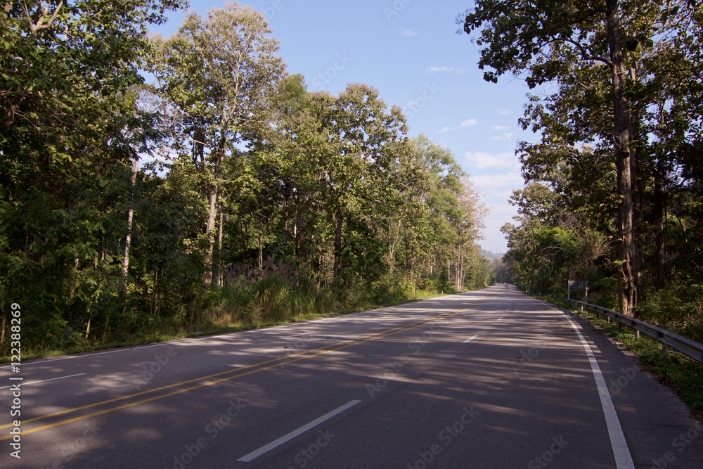 Obraz premium Country Road on the mountain.