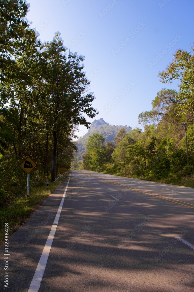 Fototapeta premium Country Road on the mountain.