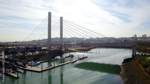 Aerial Tacoma Washington Downtown Theresa Foss Waterway