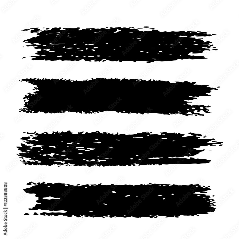 Vector set of grunge brush strokes. Vector set of grunge brush strokes.