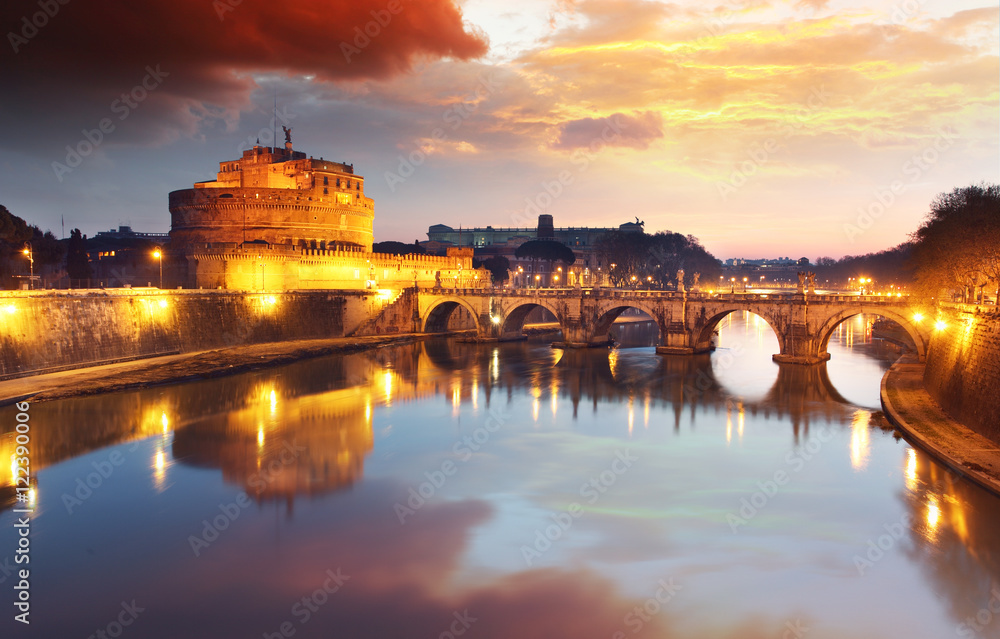 Fototapeta premium Rzym - Castel saint Angelo, Włochy