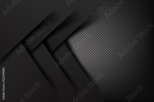 Abstract background dark and black carbon fiber vector illustrat