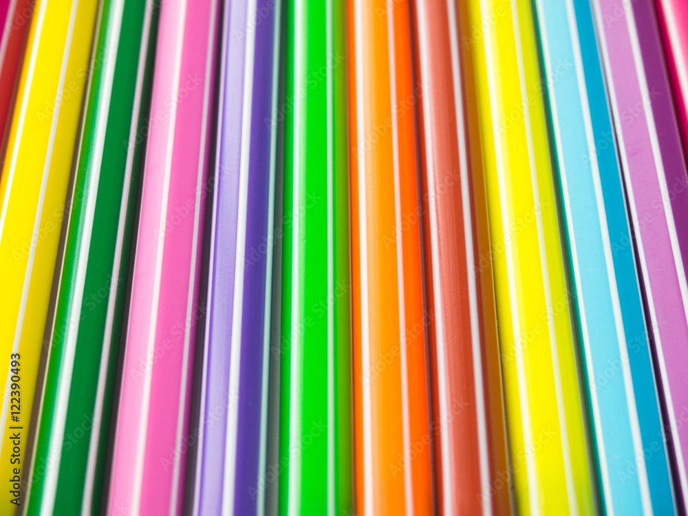 Abstract background from row of colorful pen Abstract background from row of colorful pen