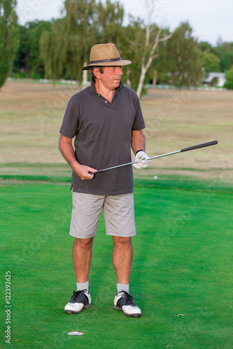 man playing golf