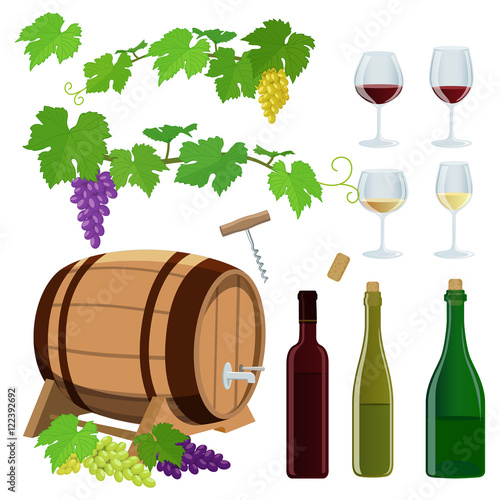 Set of wine icons