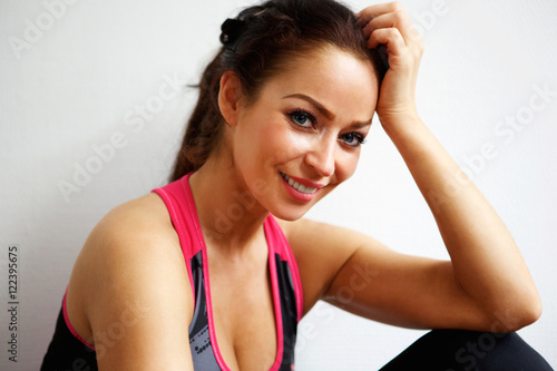 Sporty smiling woman