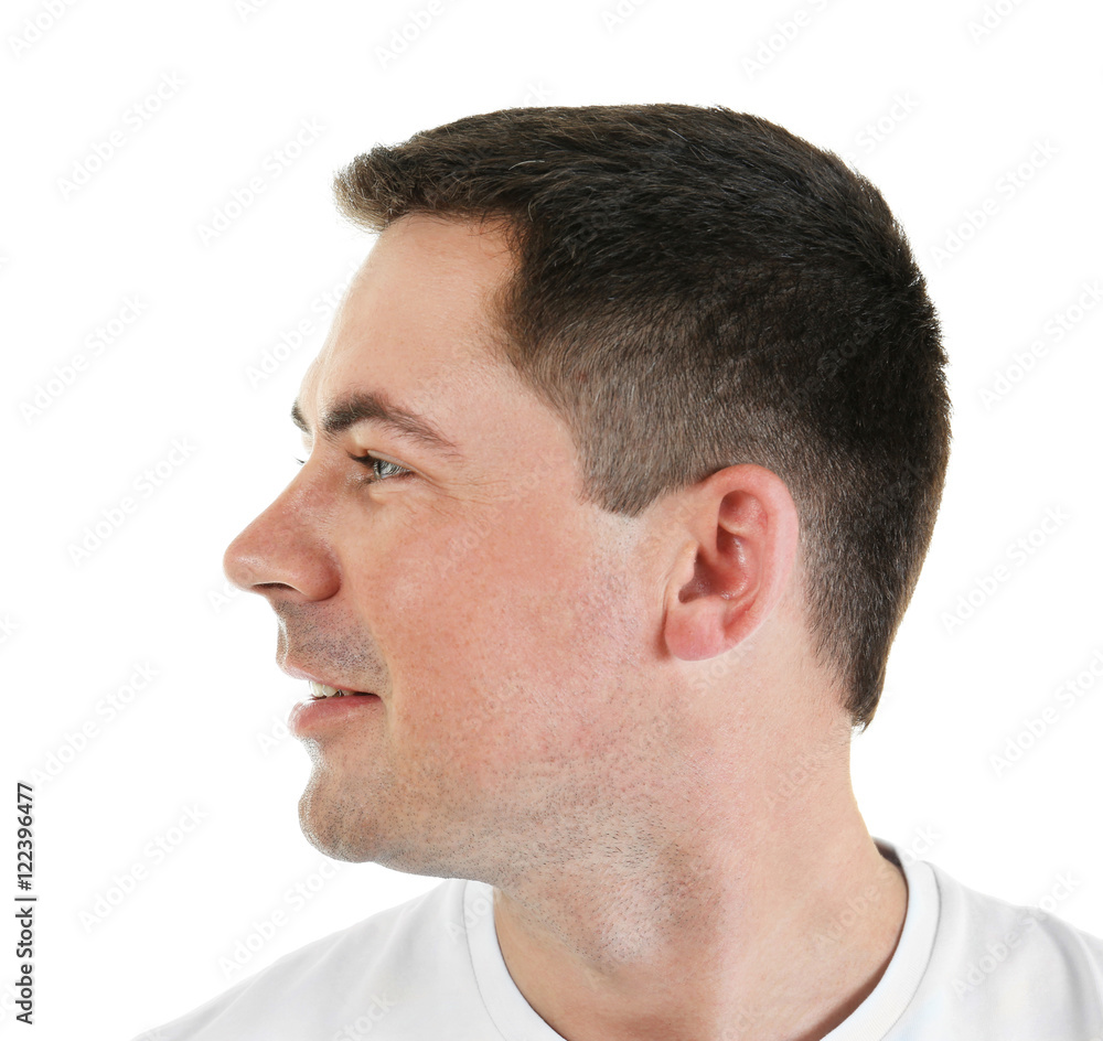 Obraz premium Portrait of handsome man on white background