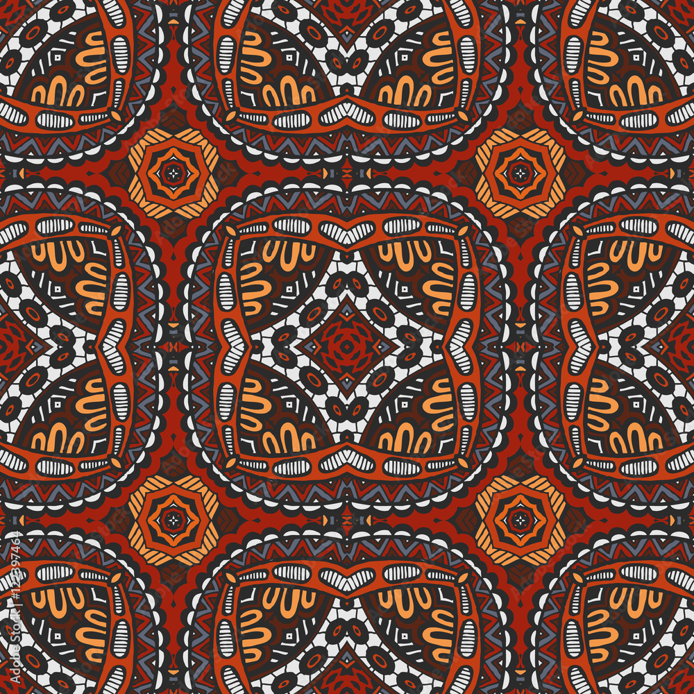 Naklejka premium geometric ethnic tribal indian print