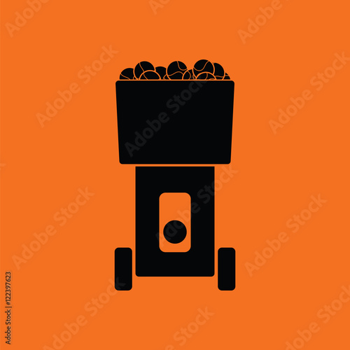 Tennis serve ball machine icon