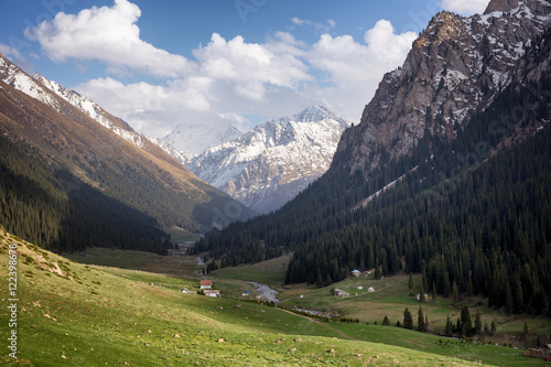 Valley in Tian Shan mountain, Kyrgyzstan