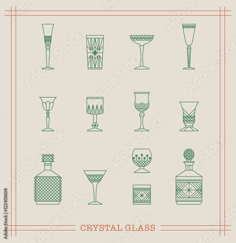 Vintage crystal glass